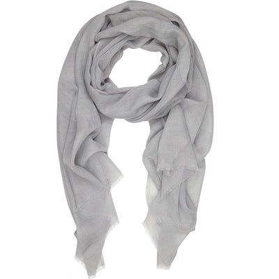 Rene 06 Pale Grey silk blend scarf