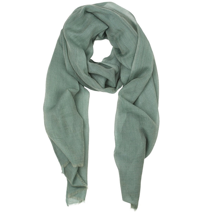 Rene Grande 20 Dusty Aqua wool and silk scarf
