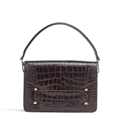 Jolie Grande brown croc-effect shoulder bag - The Anniversary Edition