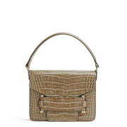 Jolie beige croc-effect shoulder bag - Anniversary Edition