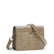 Jolie beige croc-effect shoulder bag - Anniversary Edition