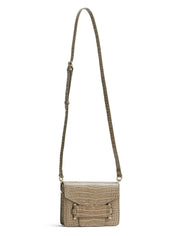 Jolie beige croc-effect shoulder bag - Anniversary Edition