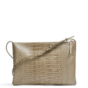 Celeste beige croc-effect shoulder bag