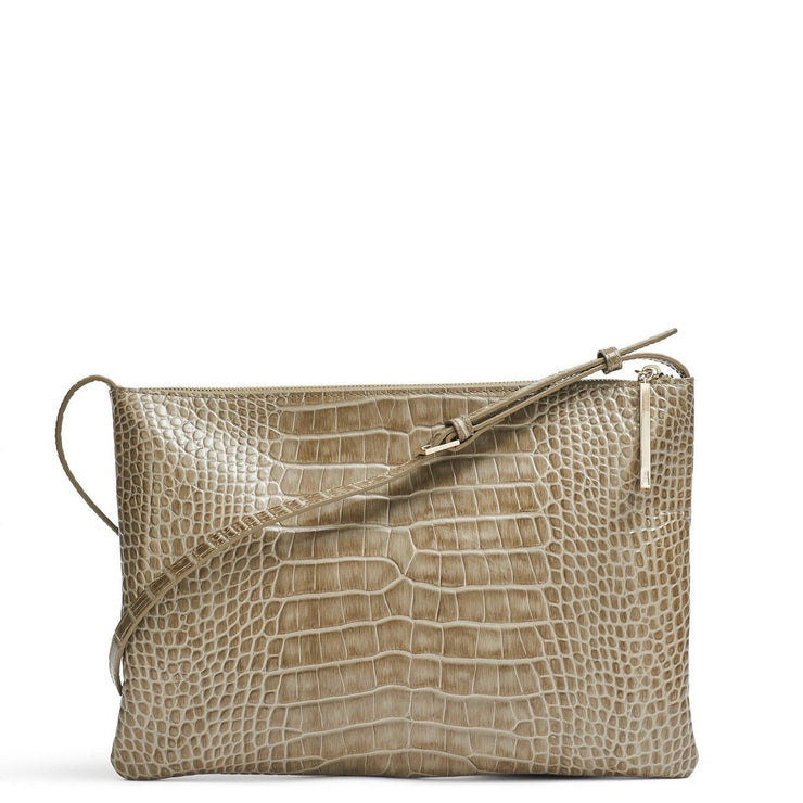 Celeste beige croc-effect shoulder bag