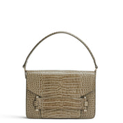 Jolie Grande beige croc-effect shoulder bag - The Anniversary Edition
