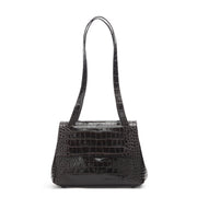 Alex Midi brown croc-effect shoulder bag