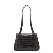 Alex Midi brown croc-effect shoulder bag