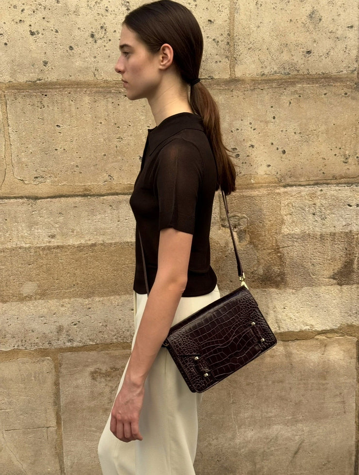 Jolie Grande Brown Croco
