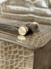 Jolie beige croc-effect shoulder bag - Anniversary Edition