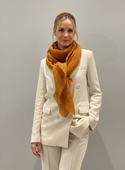 Rene Grande Amber silk blend scarf