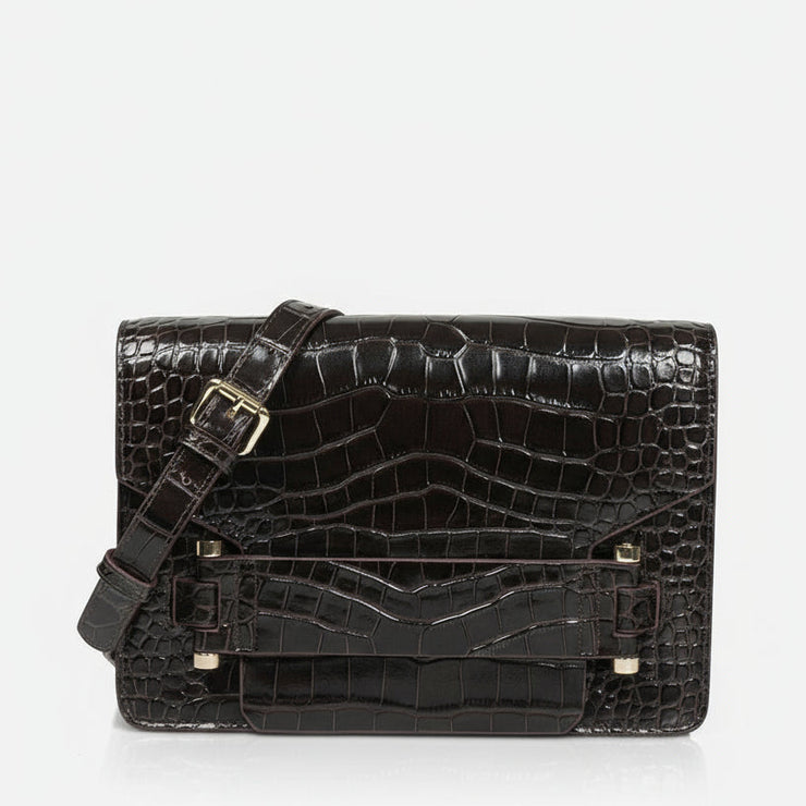 Naledi Jolie Grande brown croc effect bag