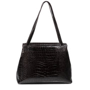 Alex Grande brown croc-effect shoulder bag
