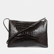 Naledi Copenhagen Celeste Brown Croc patterned calf leather shoulder bag