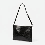 Celeste brown croc-effect shoulder bag