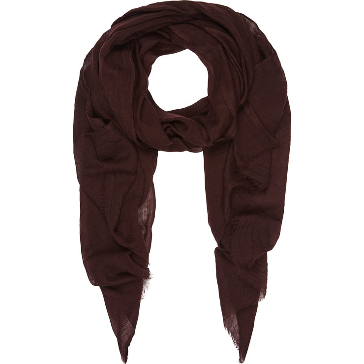 Rene 36 Chocolate silk blend scarf