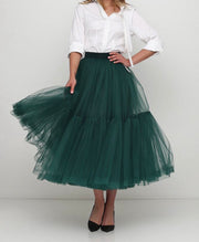 Magia tulle midi skirt