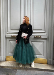 Magia tulle midi skirt