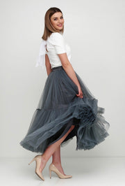 Magia tulle midi skirt