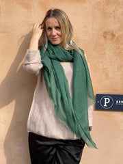 Rene Grande 21 Fern wool and silk scarf