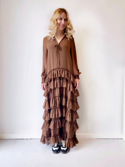 Freya maxi dress Dusty Brown