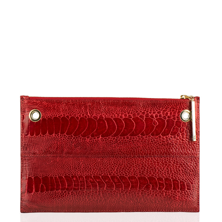 Leseli ostrich clutch with chain