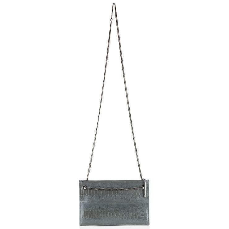 Leseli ostrich clutch with chain