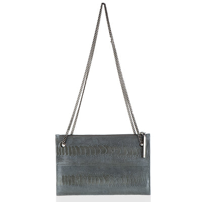 Leseli ostrich clutch with chain