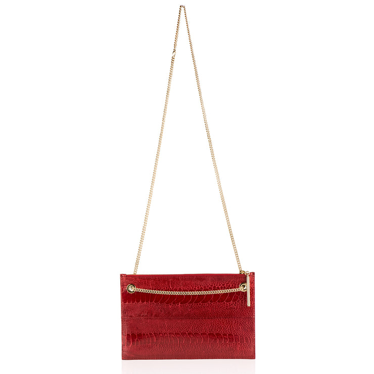 Leseli ostrich clutch with chain
