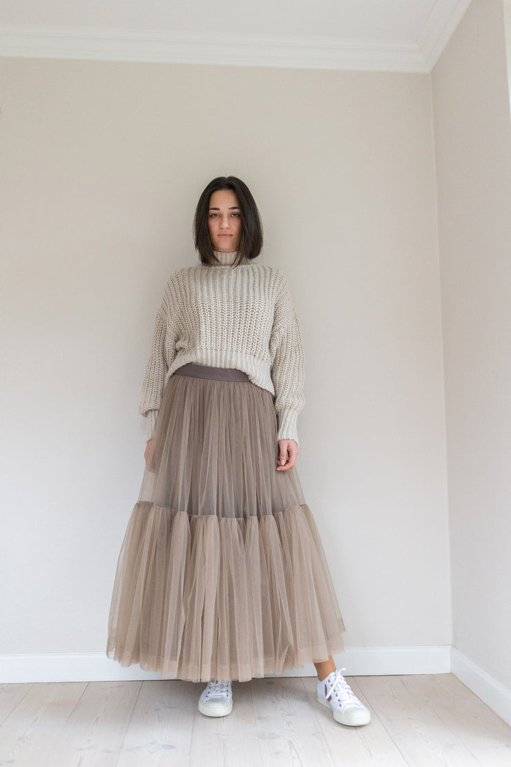 Magia tulle midi skirt