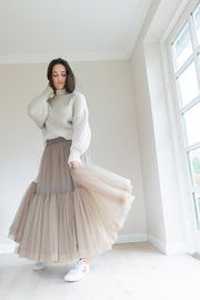 Magia tulle midi skirt