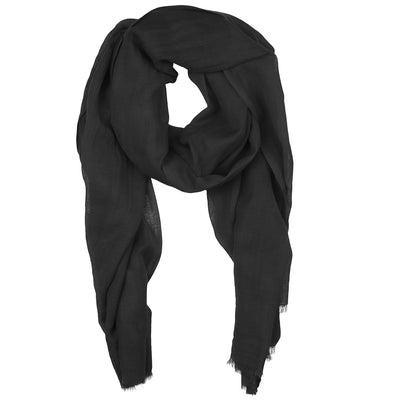 Rene 10 Black silk & wool scarf