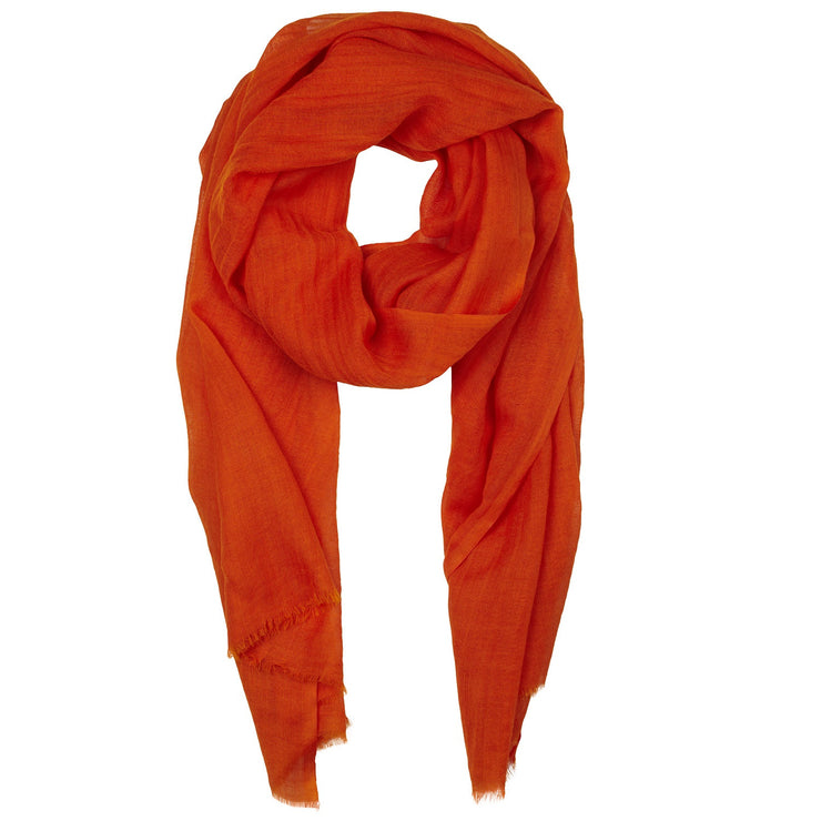 Rene 57 Hot Orange wool and silk scarf