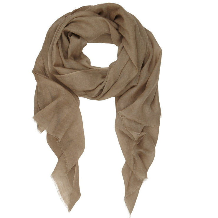 Rene 30 Latte wool and silk scarf