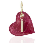 Heart ostrich key ring & bag charm