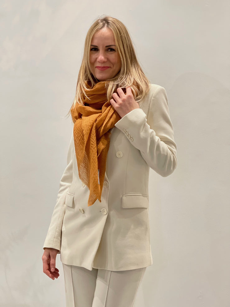 Rene Grande Amber silk blend scarf