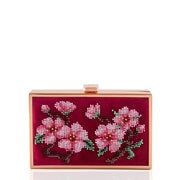Bloom bead embroidered velvet minibag